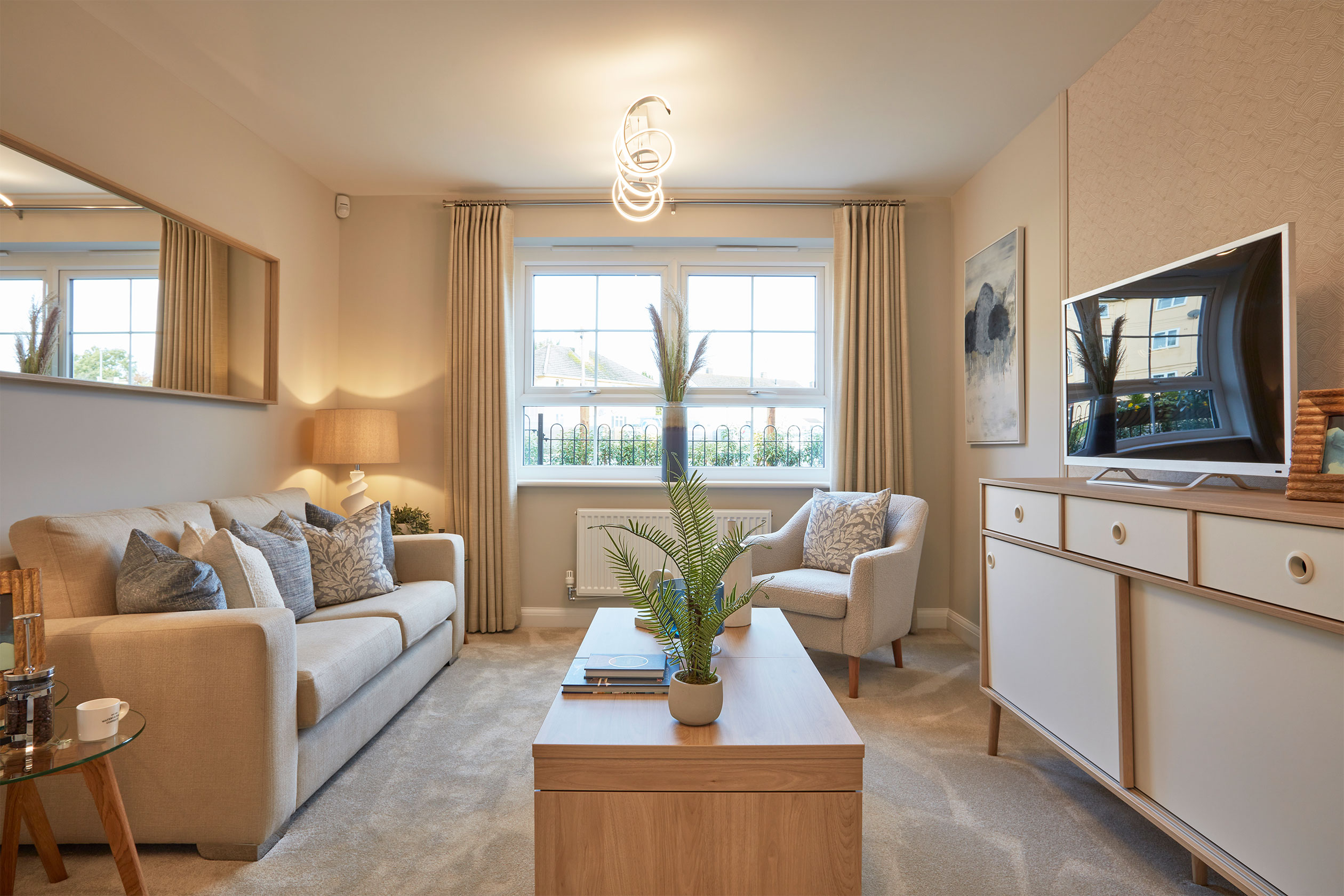 Bright and airy lounge in the Chester 4 bedroom home